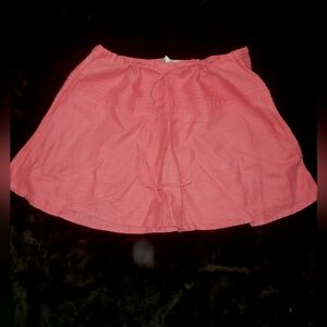 Old Navy Pink Mini Skater Skirt for Casual Wear 100% Linen